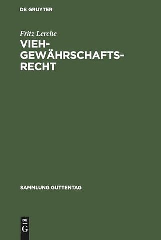 Viehgewährschaftsrecht – (Viehkauf)