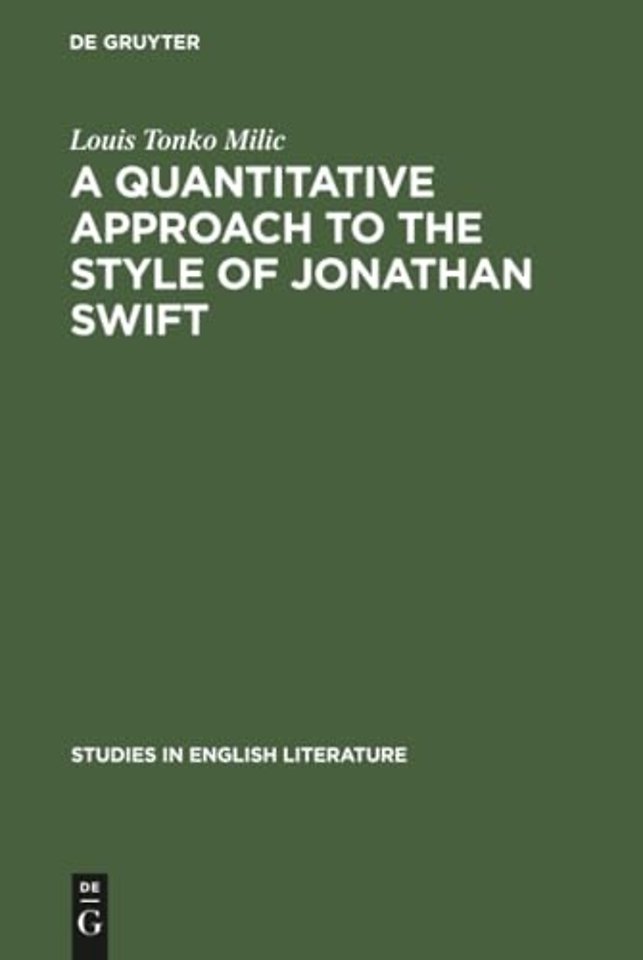 A quantitative approach to the style of Jonathan Swift