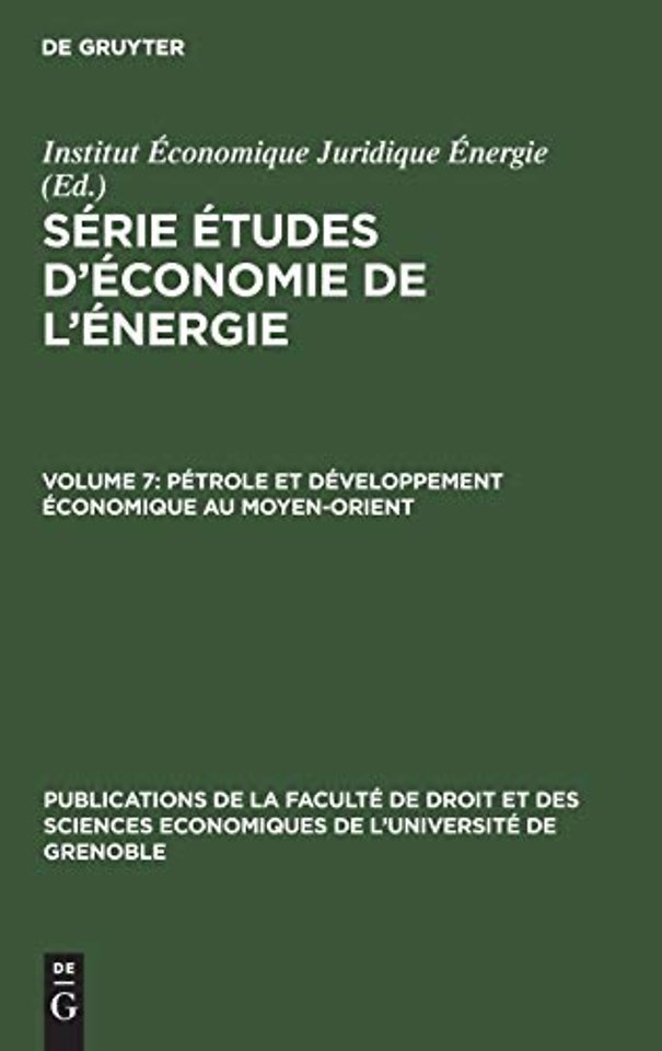 Petrole et developpement economique au Moyen-Orient