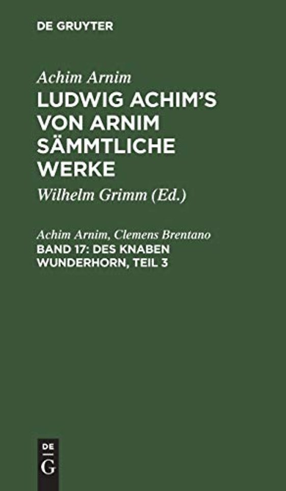 Des Knaben Wunderhorn, Teil 3 – Alte deutsche Lieder