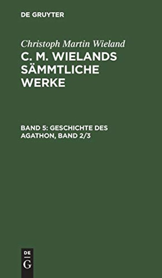 Geschichte Des Agathon, Band 2/3