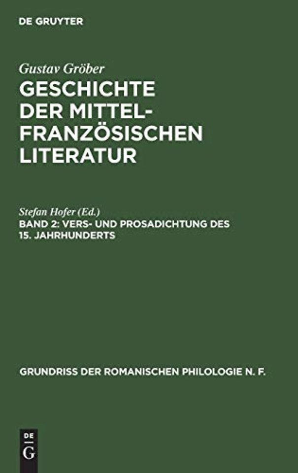 Vers– und Prosadichtung des 15. Jahrhunderts