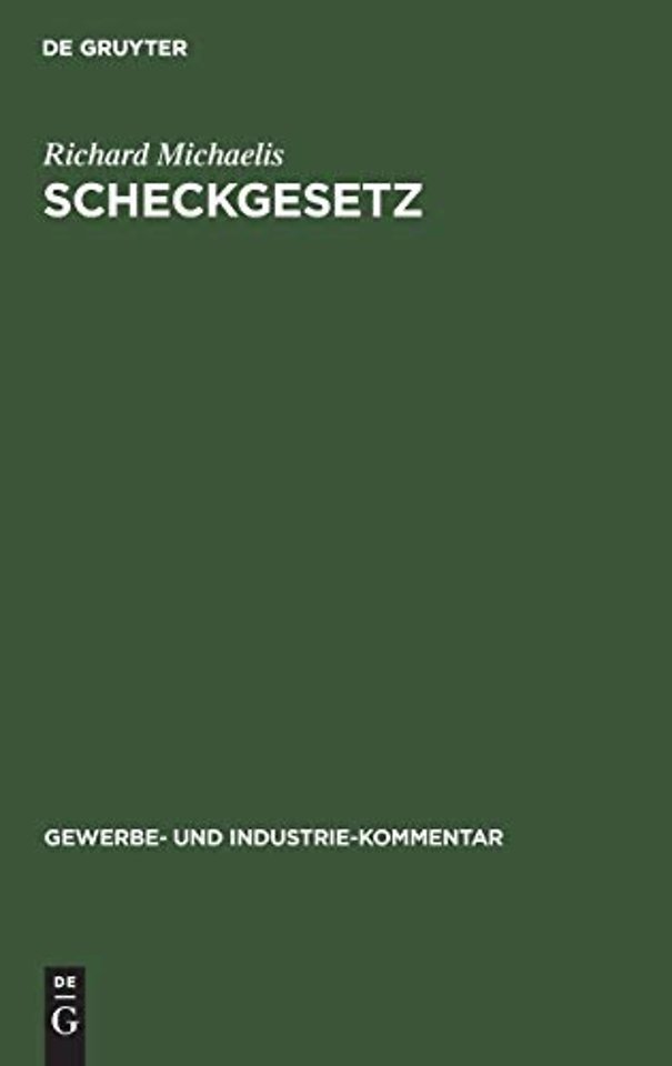 Scheckgesetz – Kommentar