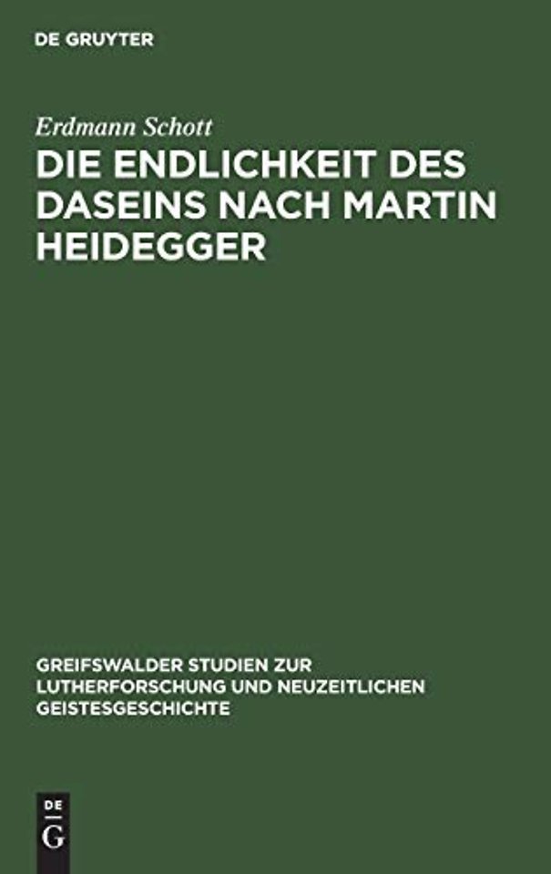 Die Endlichkeit Des Daseins Nach Martin Heidegger