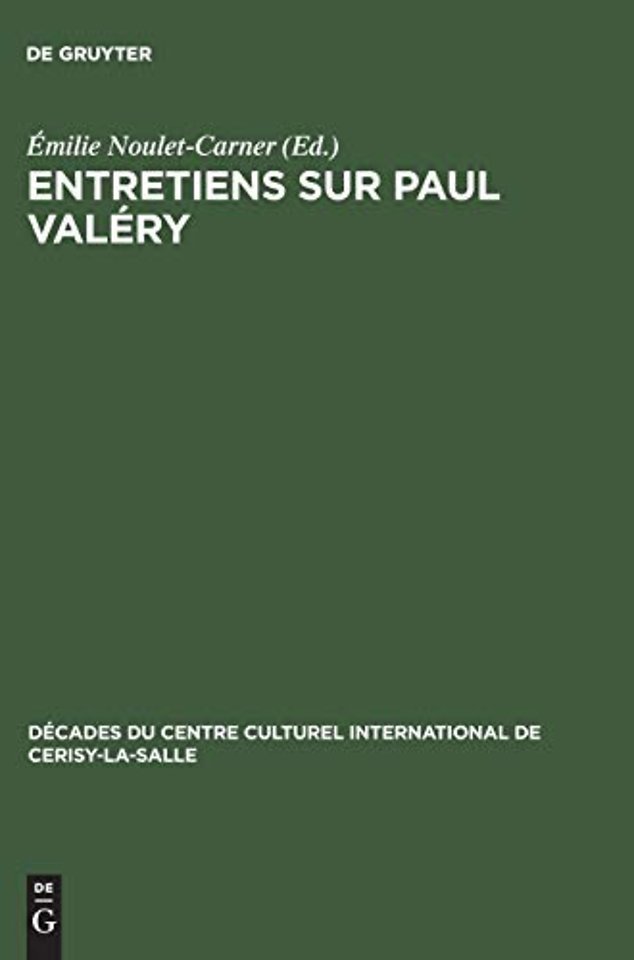 Entretiens sur Paul Valery