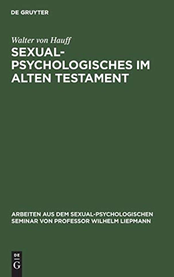 Sexualpsychologisches im Alten Testament