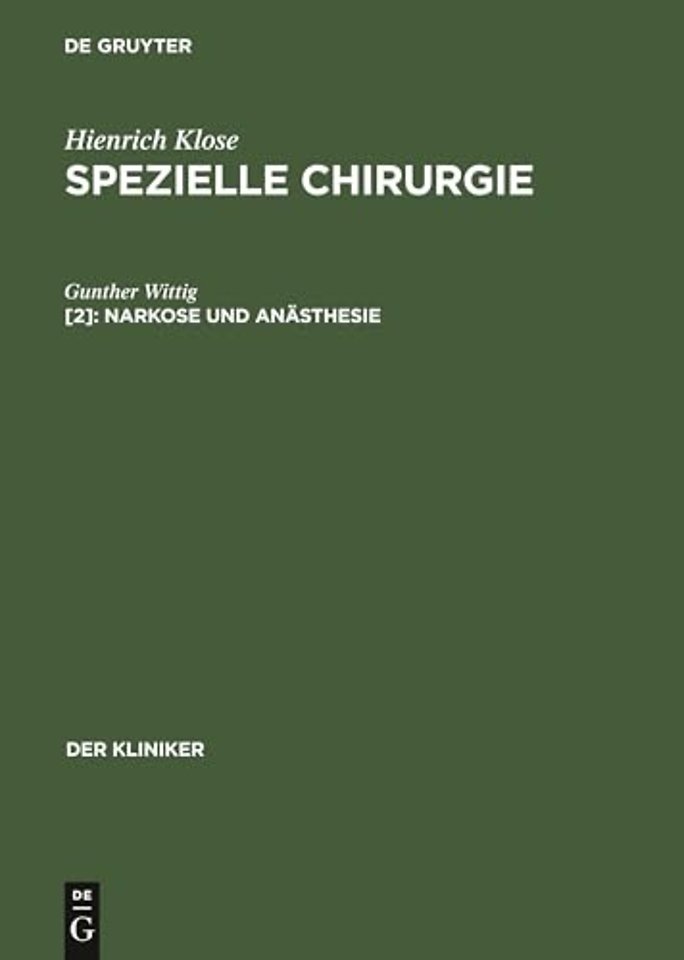 Narkose und Anasthesie