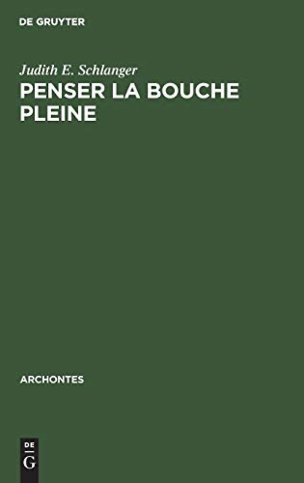 Penser la bouche pleine