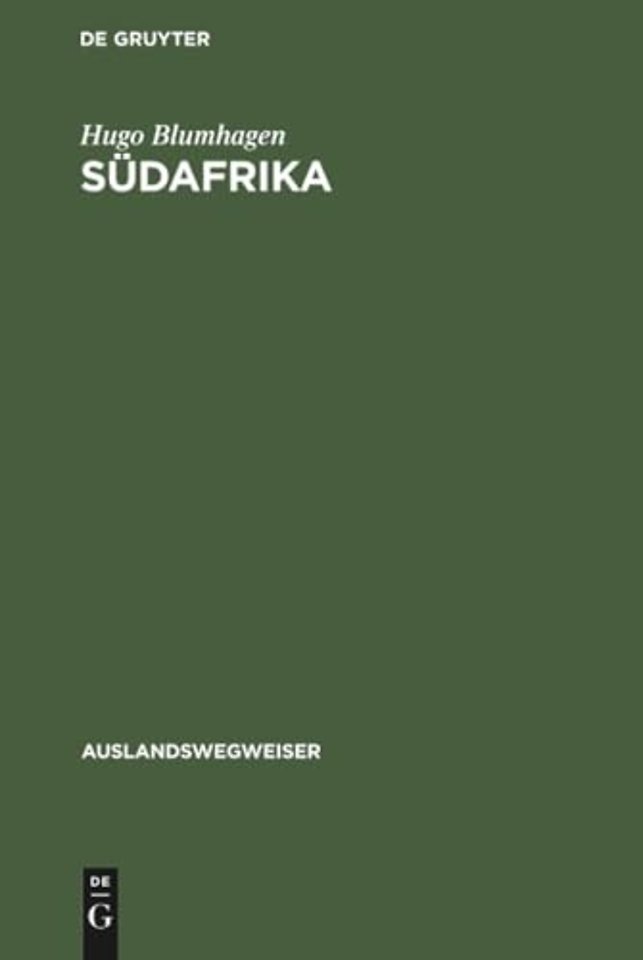 Südafrika – (Unter Einschluβ von Südwestafrika)