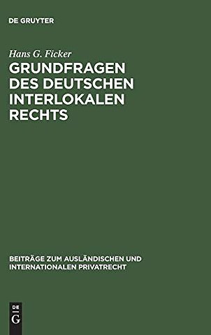 Grundfragen des deutschen interlokalen Rechts