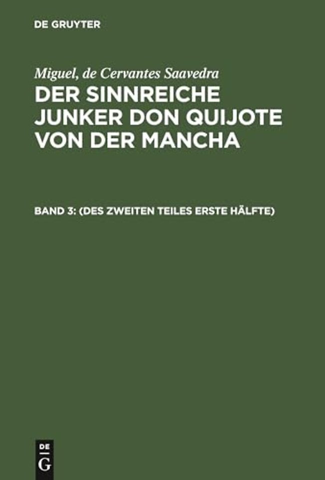 (Des zweiten Teiles erste Hälfte)