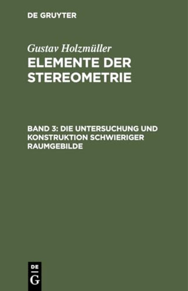 Die Untersuchung Und Konstruktion Schwieriger Raumgebilde
