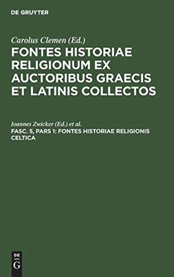 Fontes historiae religionis Celtica