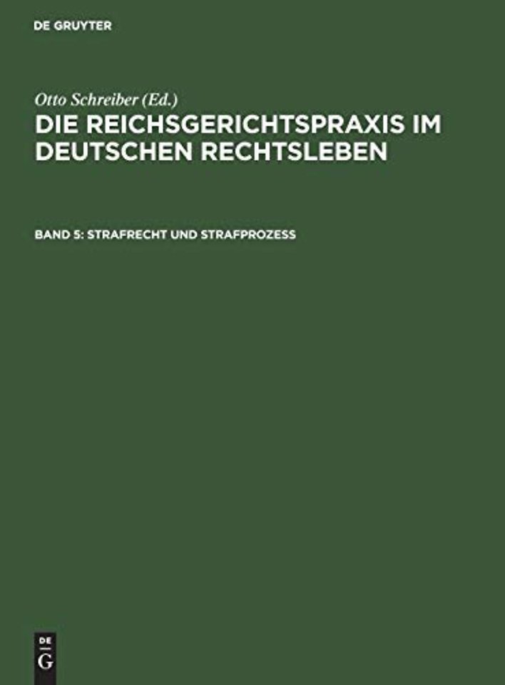Strafrecht und Strafprozeβ