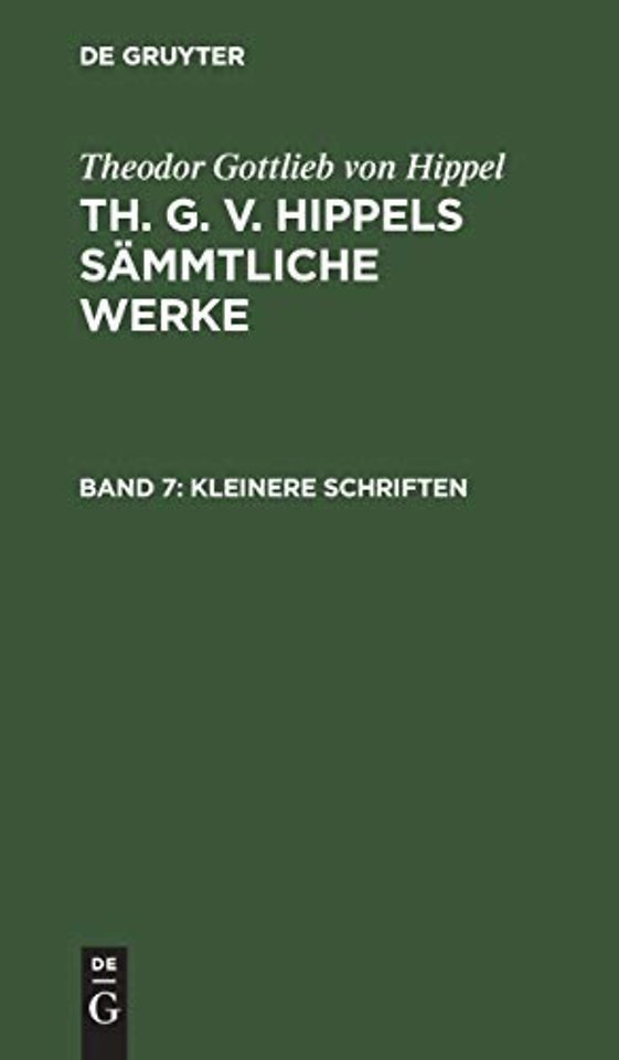 Kleinere Schriften