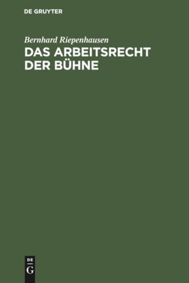 Das Arbeitsrecht der Buhne