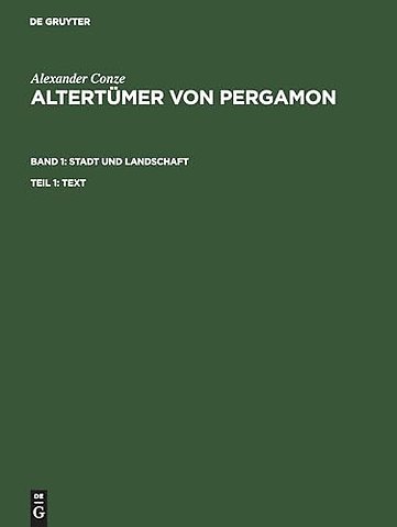 Altertümer von Pergamon BD1 Stadt und Landschaften