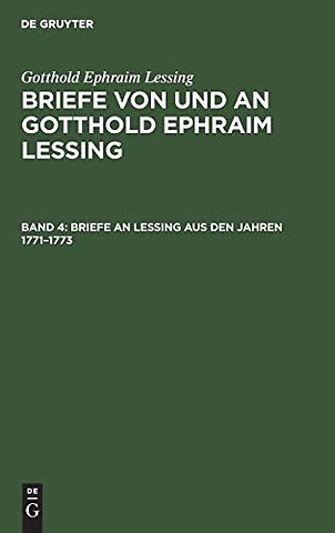 Briefe an Lessing aus den Jahren 1771–1773
