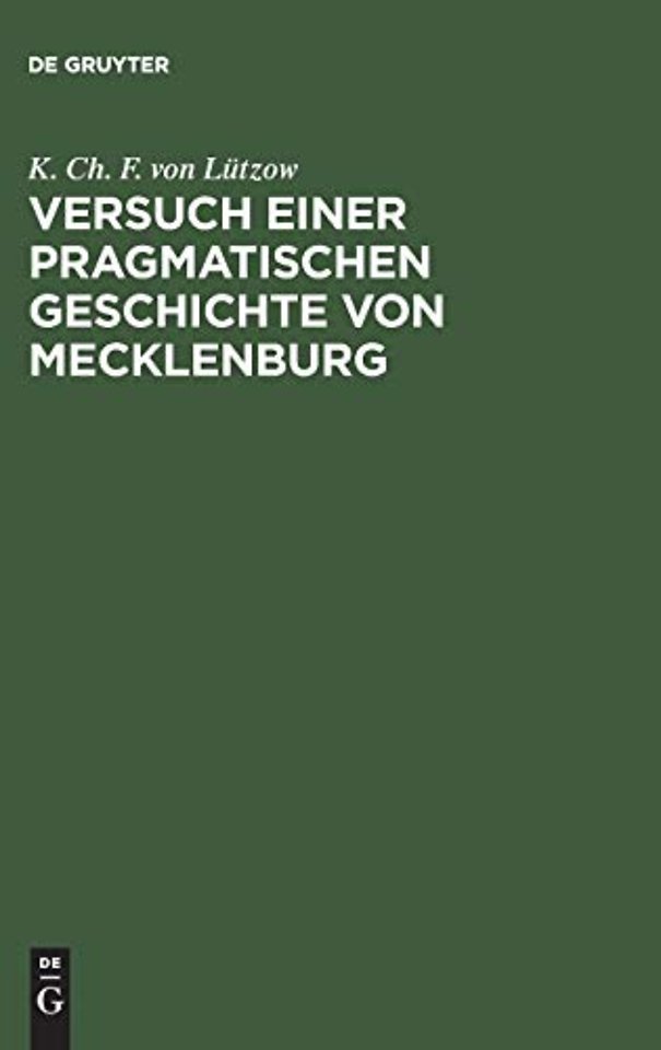 Versuch einer pragmatischen Geschichte von Meckl – Erster Theil