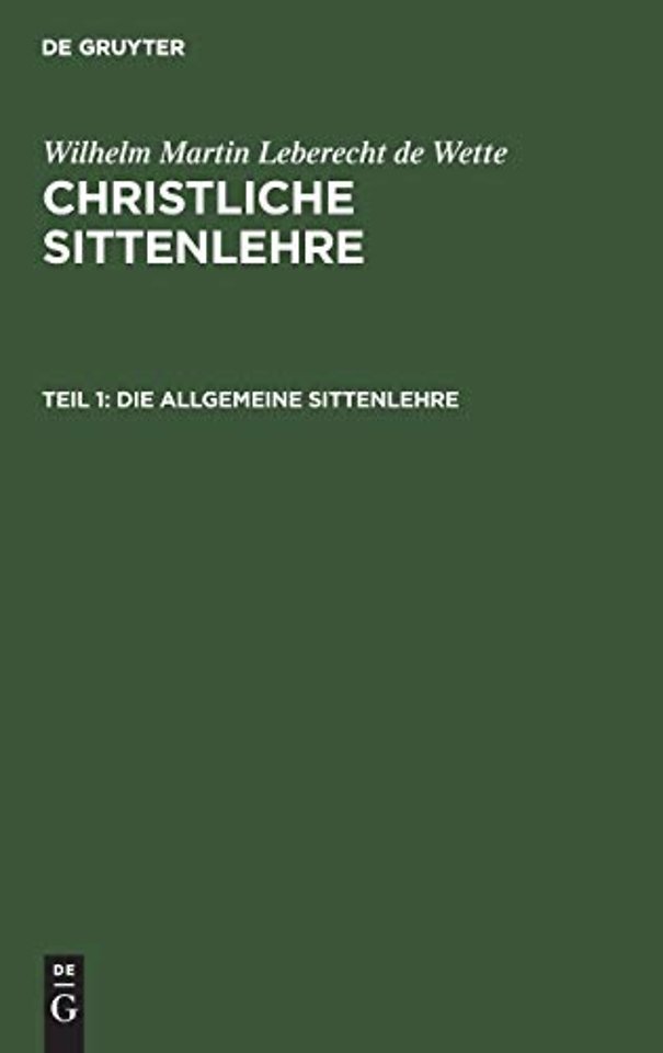 Die allgemeine Sittenlehre