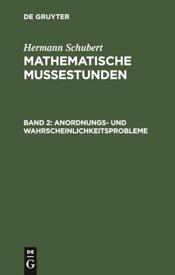 Anordnungs– und Wahrscheinlichkeitsprobleme
