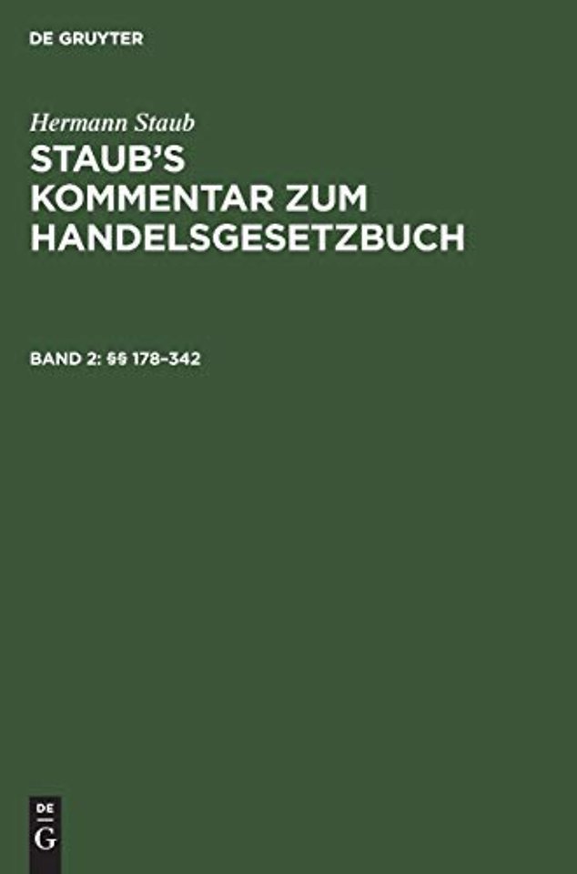 §§ 178–342 – (Zitiermethode: Staub–Pinner)