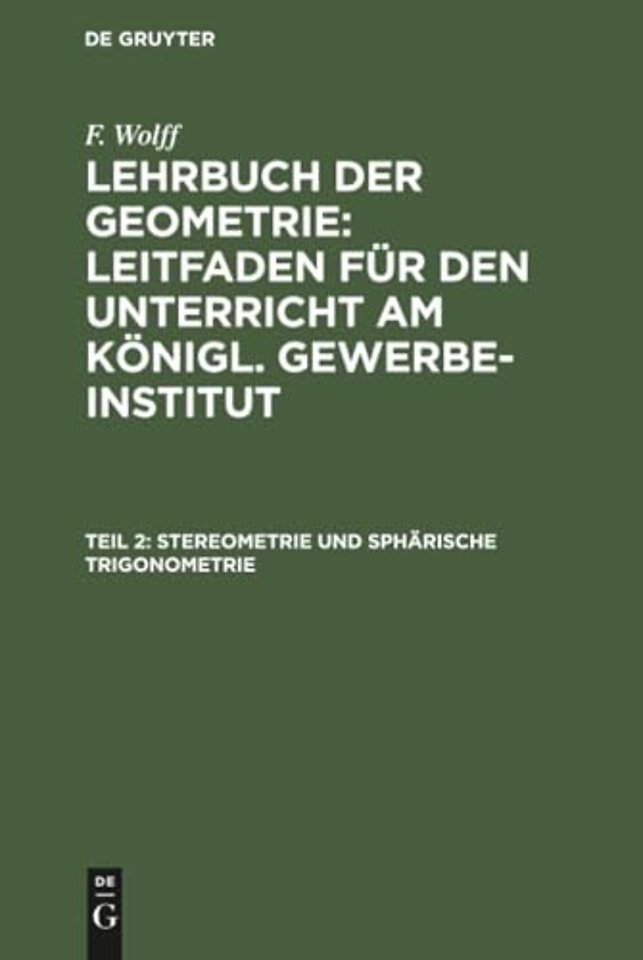 Stereometrie und sphärische Trigonometrie