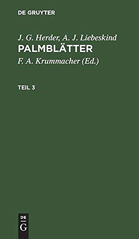 J. G. Herder; A. J. Liebeskind: Palmblätter. Teil 3