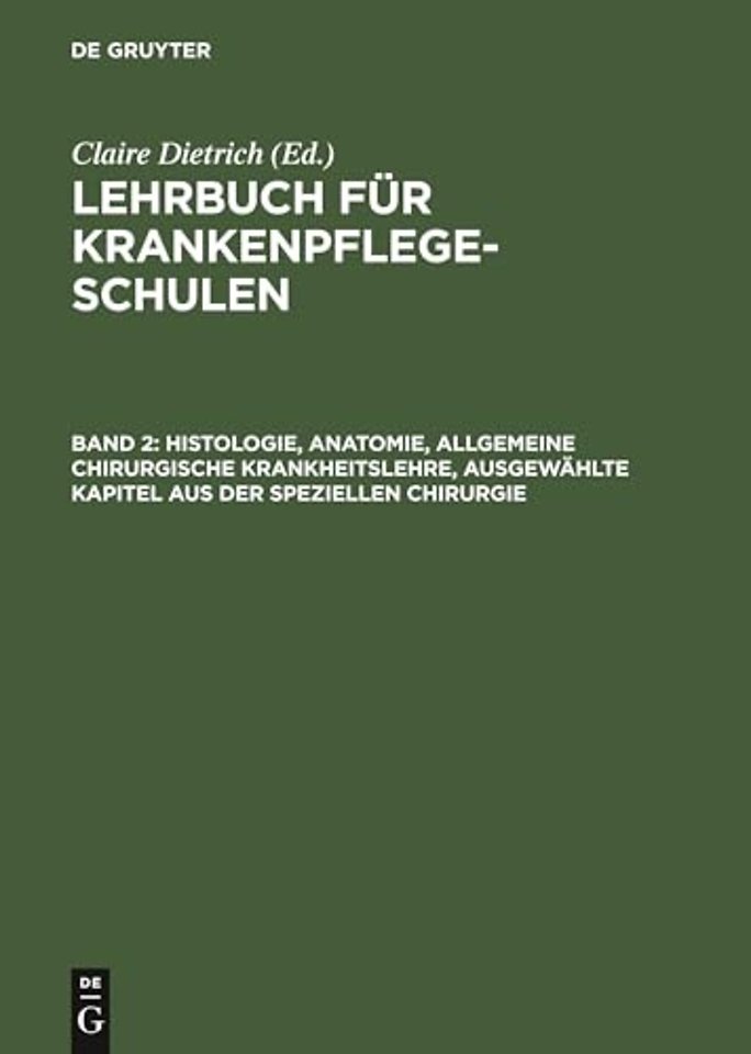 Histologie, Anatomie, allgemeine chirurgische Krankheitslehre, ausgewählte Kapitel aus der speziellen Chirurgie