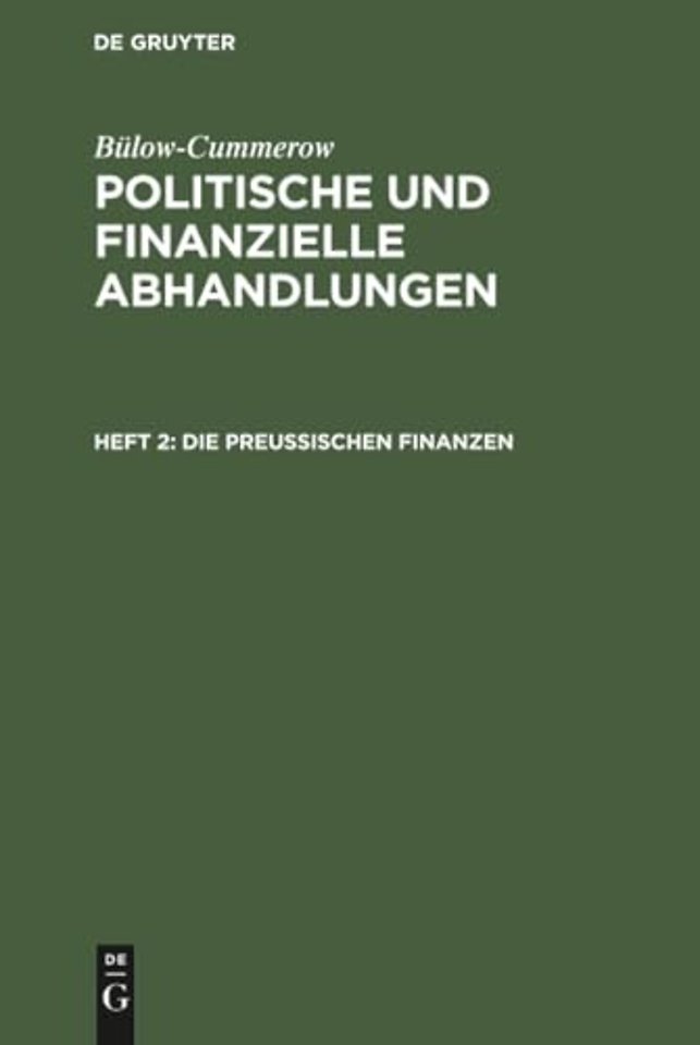 Die preuβischen Finanzen