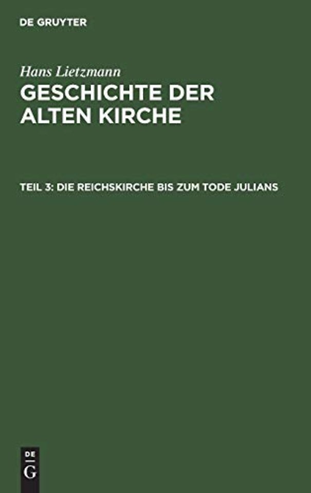 Die Reichskirche Bis Zum Tode Julians