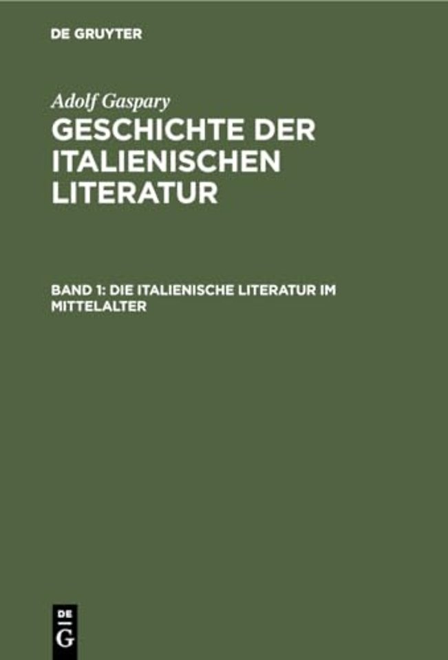 Die italienische Literatur im Mittelalter