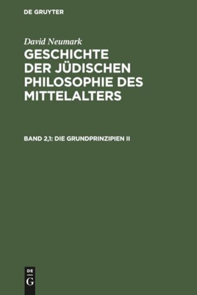 Die Grundprinzipien II – Drittes Buch: Attributenlehre, Erste Hälfte: Altertum