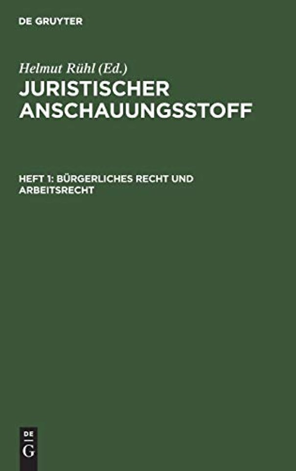 Burgerliches Recht Und Arbeitsrecht
