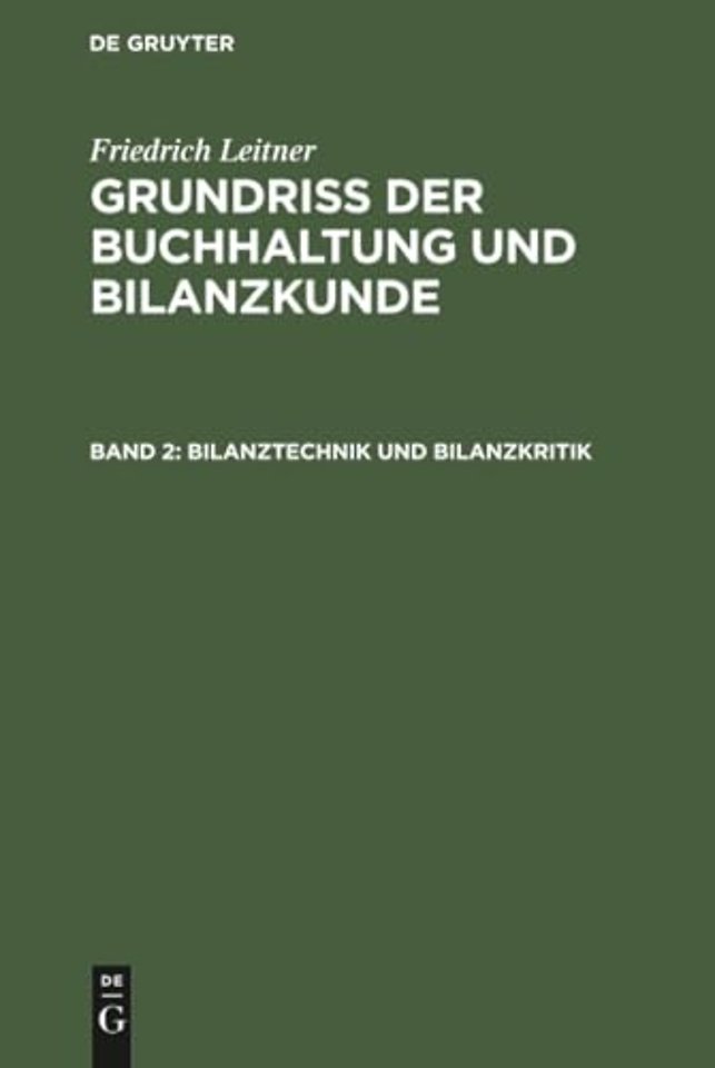 Bilanztechnik und Bilanzkritik