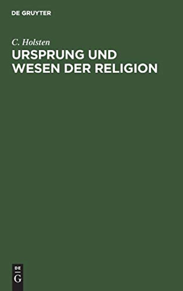 Ursprung Und Wesen Der Religion