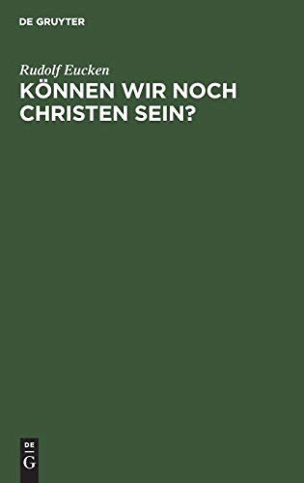 Konnen Wir Noch Christen Sein?