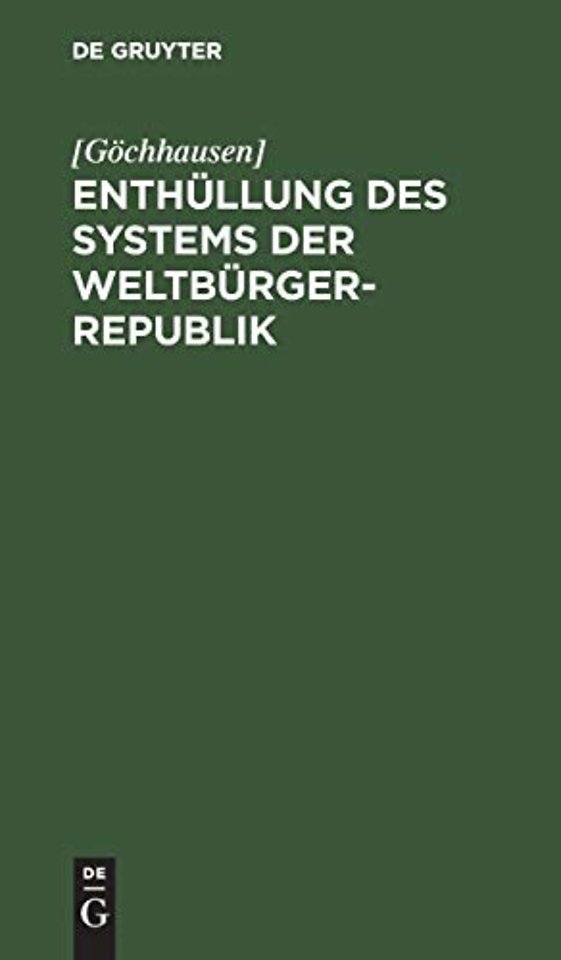 Enthullung des Systems der Weltburger-Republik