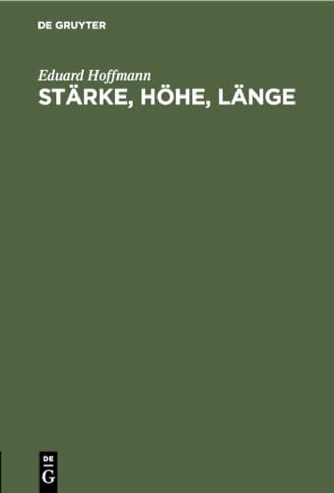 Stärke, Höhe, Länge – Ein Beitrag zur Physiologie der Akzentuation mit spezieller Berücksichtigung des Deutschen