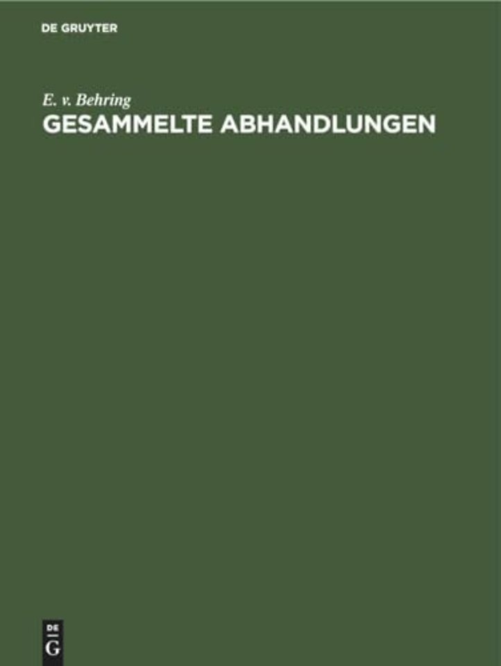 Gesammelte Abhandlungen