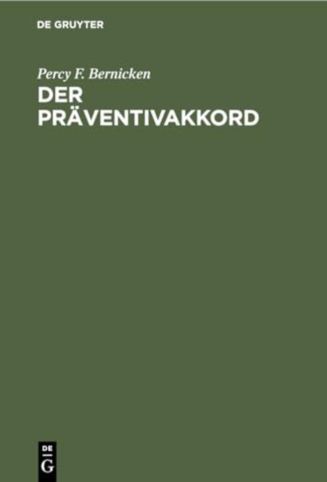 Der Präventivakkord