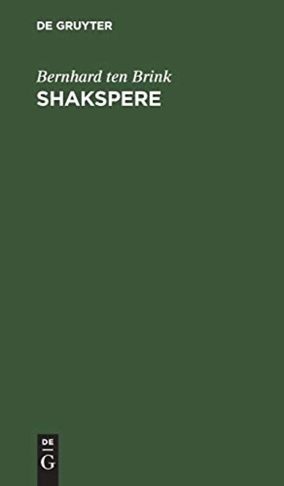 Shakspere – Fünf Vorlesungen aus dem Nachlass
