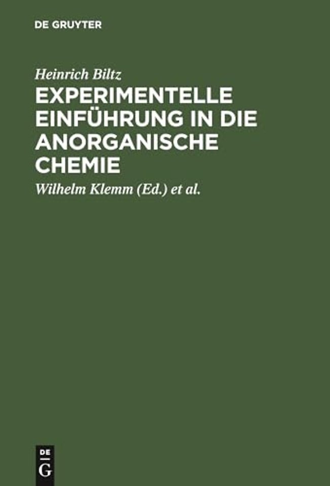 Experimentelle Einfuhrung in Die Anorganische Chemie