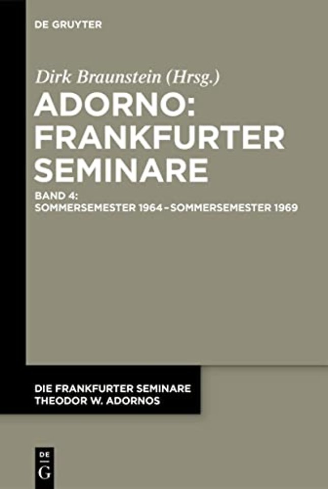 Sommersemester 1964 – Sommersemester 1969