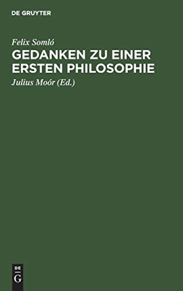 Gedanken zu einer ersten Philosophie