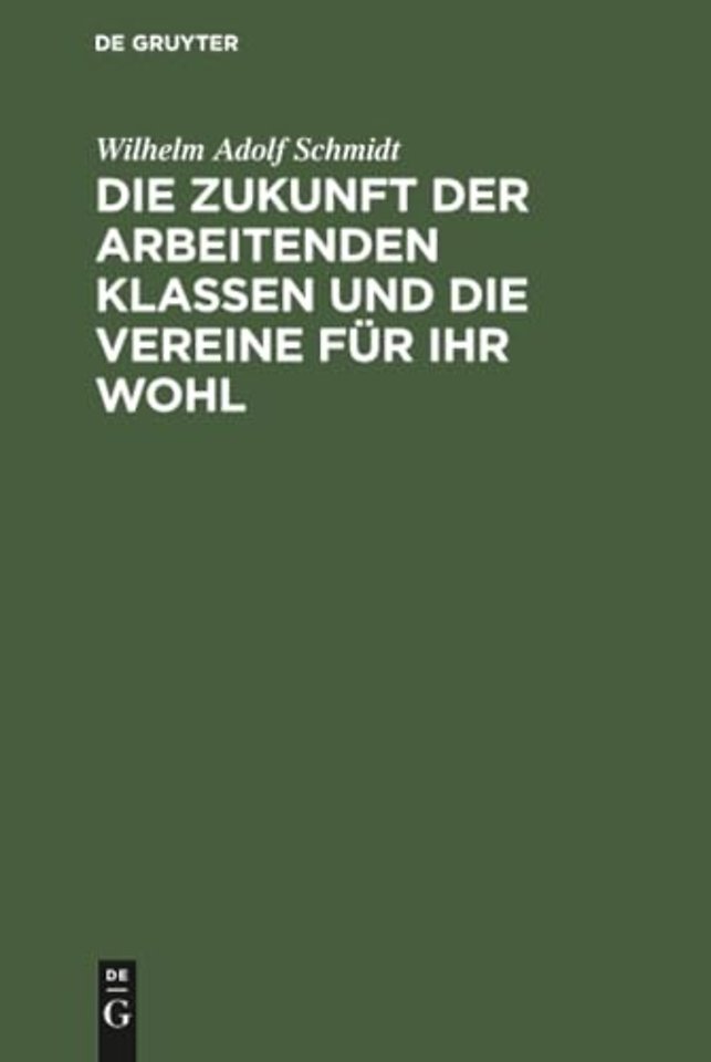 Die Zukunft der arbeitenden Klassen und die Vere – Eine Mahnung an die Zeitgenossen