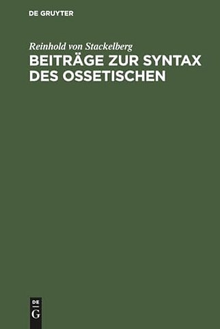 Beiträge zur Syntax des Ossetischen