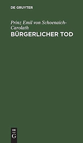 Bürgerlicher Tod – Novelle