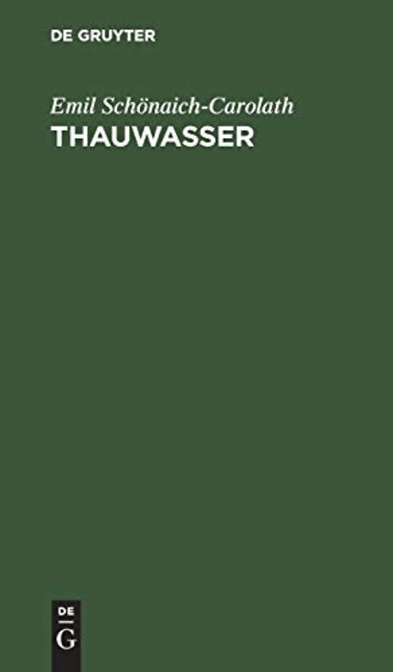 Thauwasser