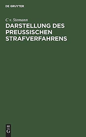 Darstellung des preussischen Strafverfahrens